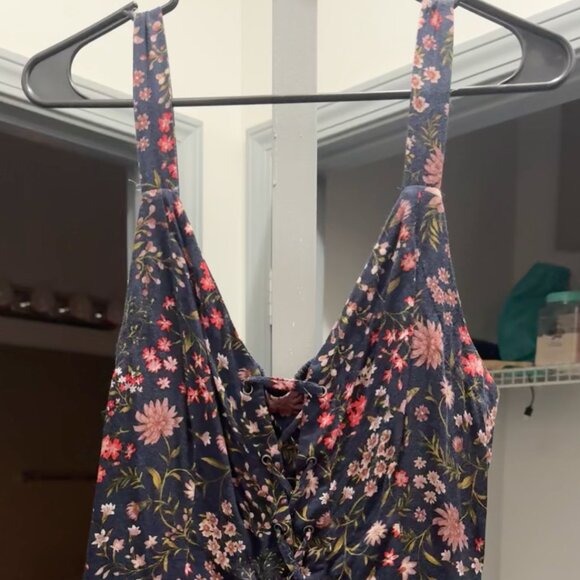 Women's Large American Eagle Floral Romper - Picture 2 of 4